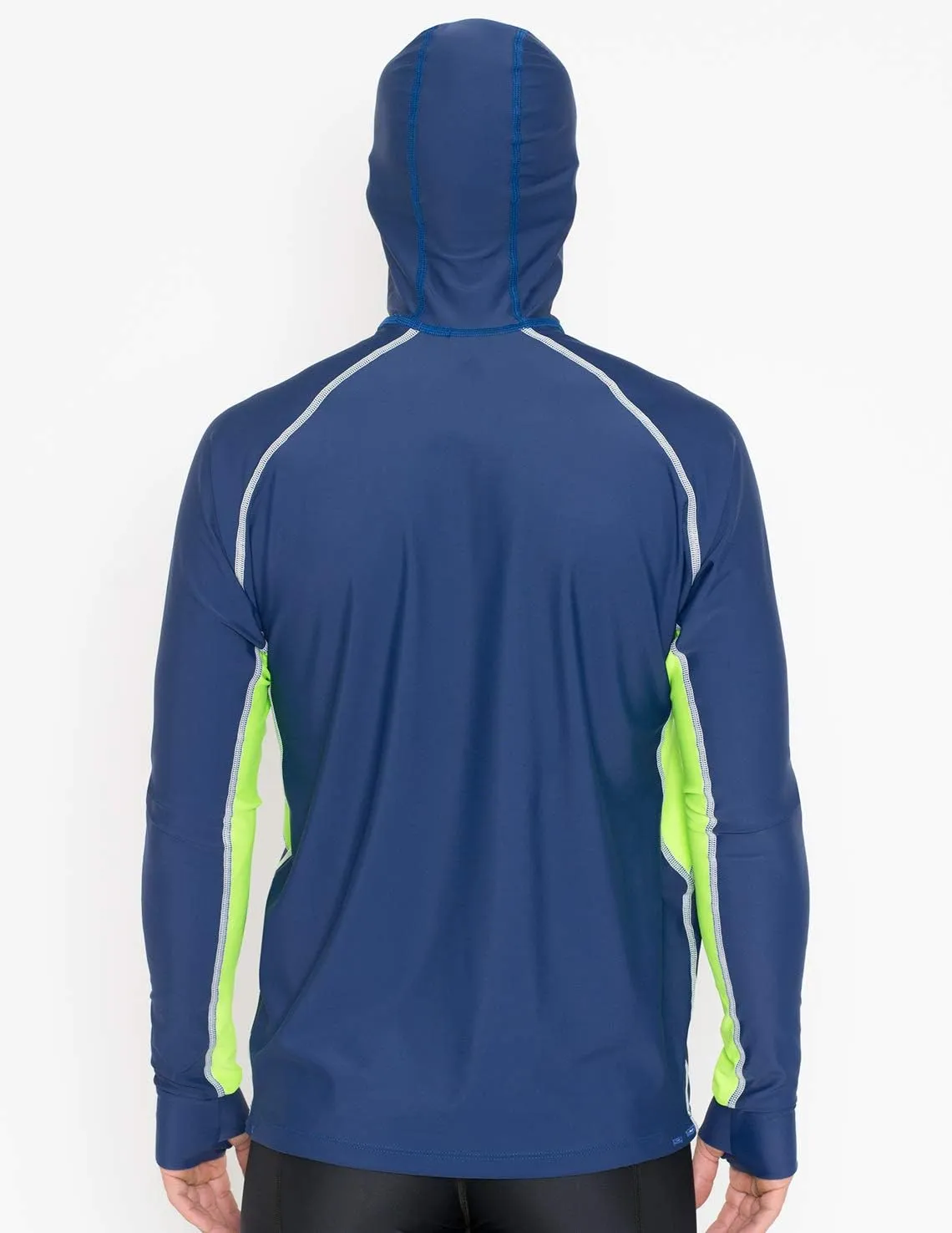 Tuga Men's Snorkel Hooded Rashguard, UPF 50  Sun Protection Swim Shirt, USA Made