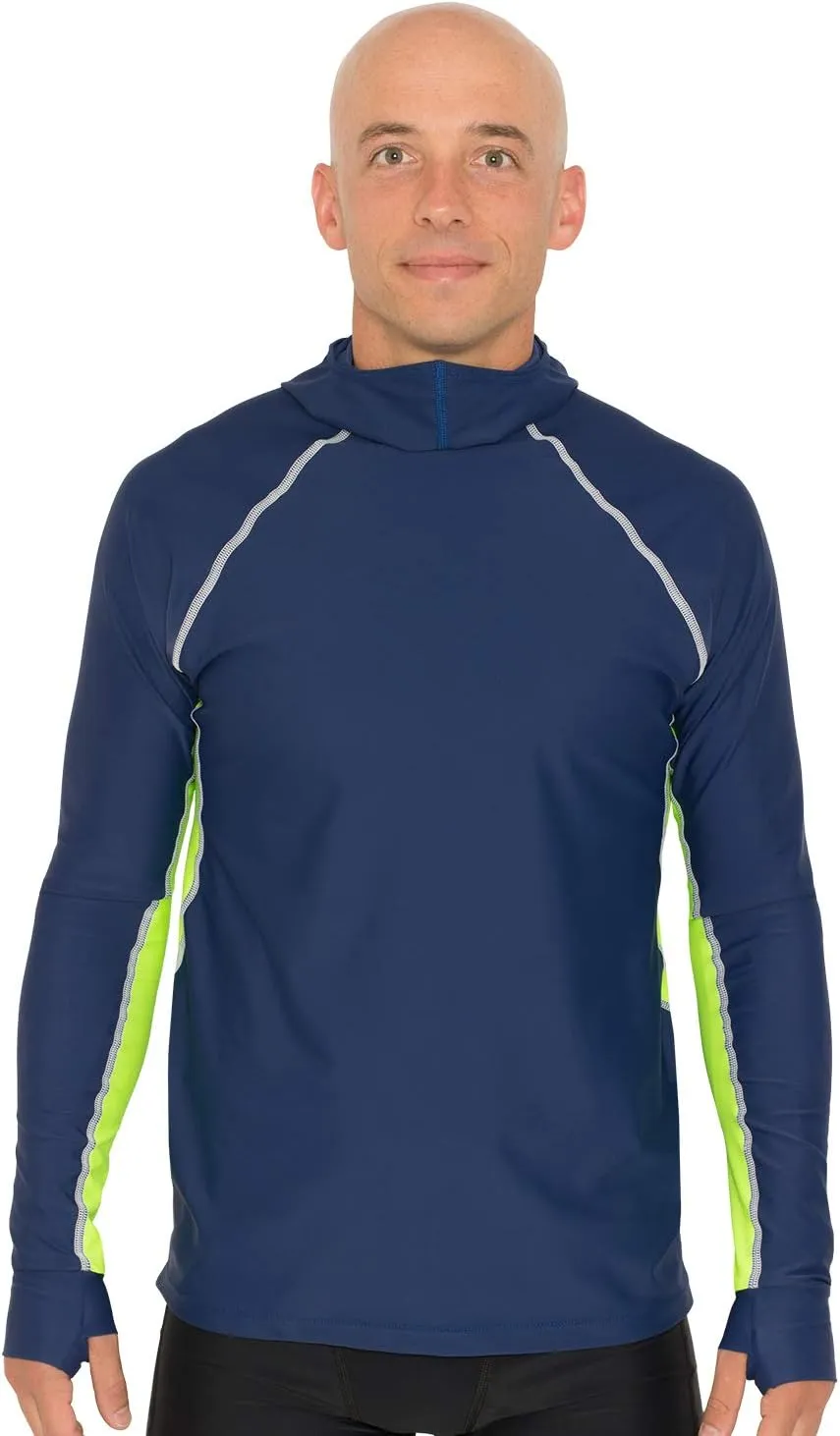 Tuga Men's Snorkel Hooded Rashguard, UPF 50  Sun Protection Swim Shirt, USA Made