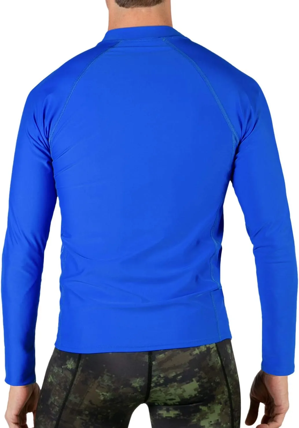 Tuga Men's Swim Performance Rash Guard, UPF 50  Sun Protection, Made in USA