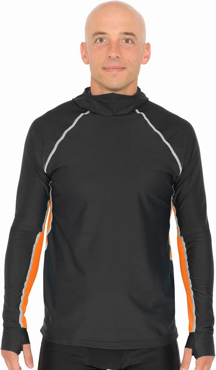 Tuga Men's Snorkel Hooded Rashguard, UPF 50  Sun Protection Swim Shirt, USA Made