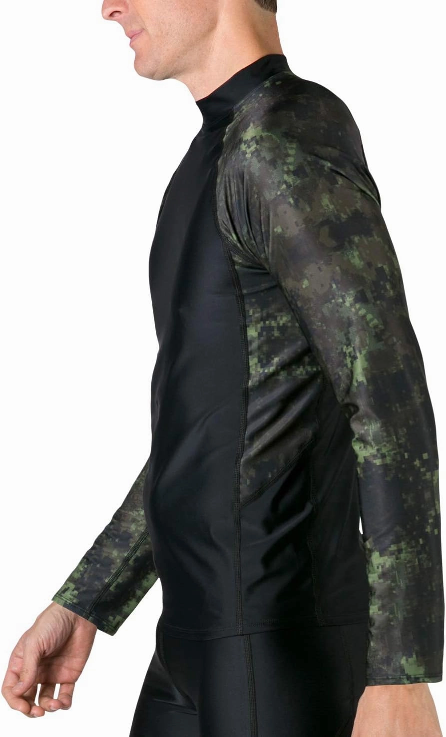 Tuga Men's Swim Performance Rash Guard, UPF 50  Sun Protection, Made in USA