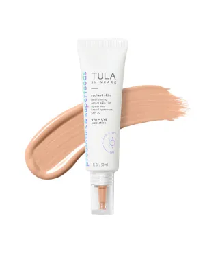 TULA Skin Care Radiant Skin Brightening Serum Skin Tint SPF | Facial Sunscreen Provides Broad Spectrum SPF 30 Protection, Tinted, Serum-Light Formula Brightens and Evens Skin | 1.0 fl. oz.