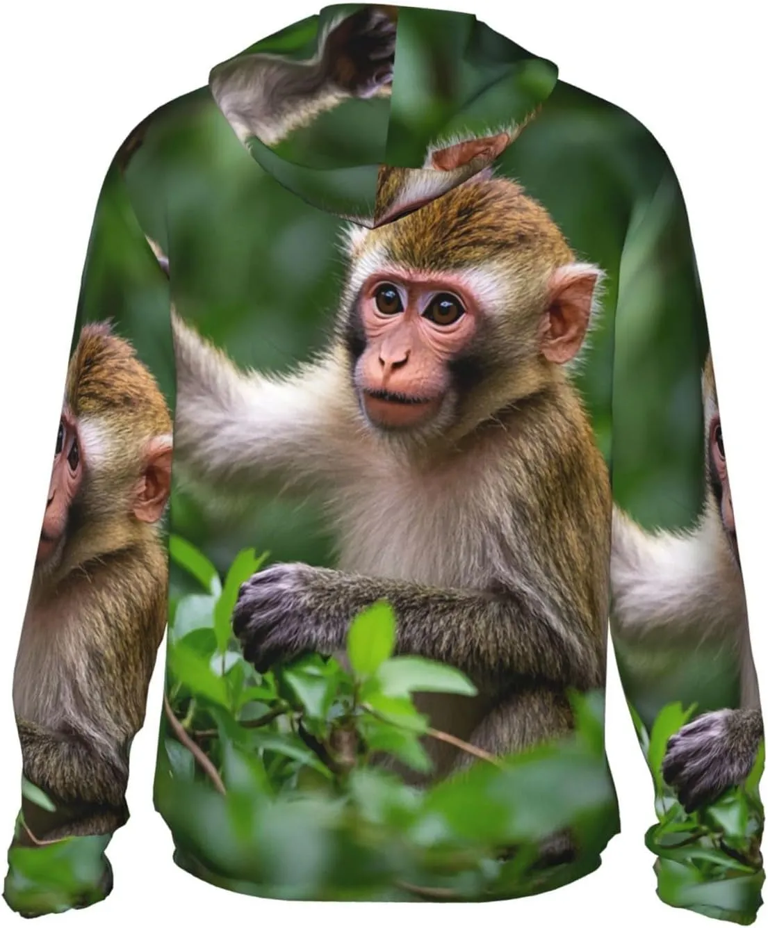 UPF 50  Naughty monkey Sun Protection Hoodie Lightweight Jacket Full Zip Long Sleeve Sun Shirt