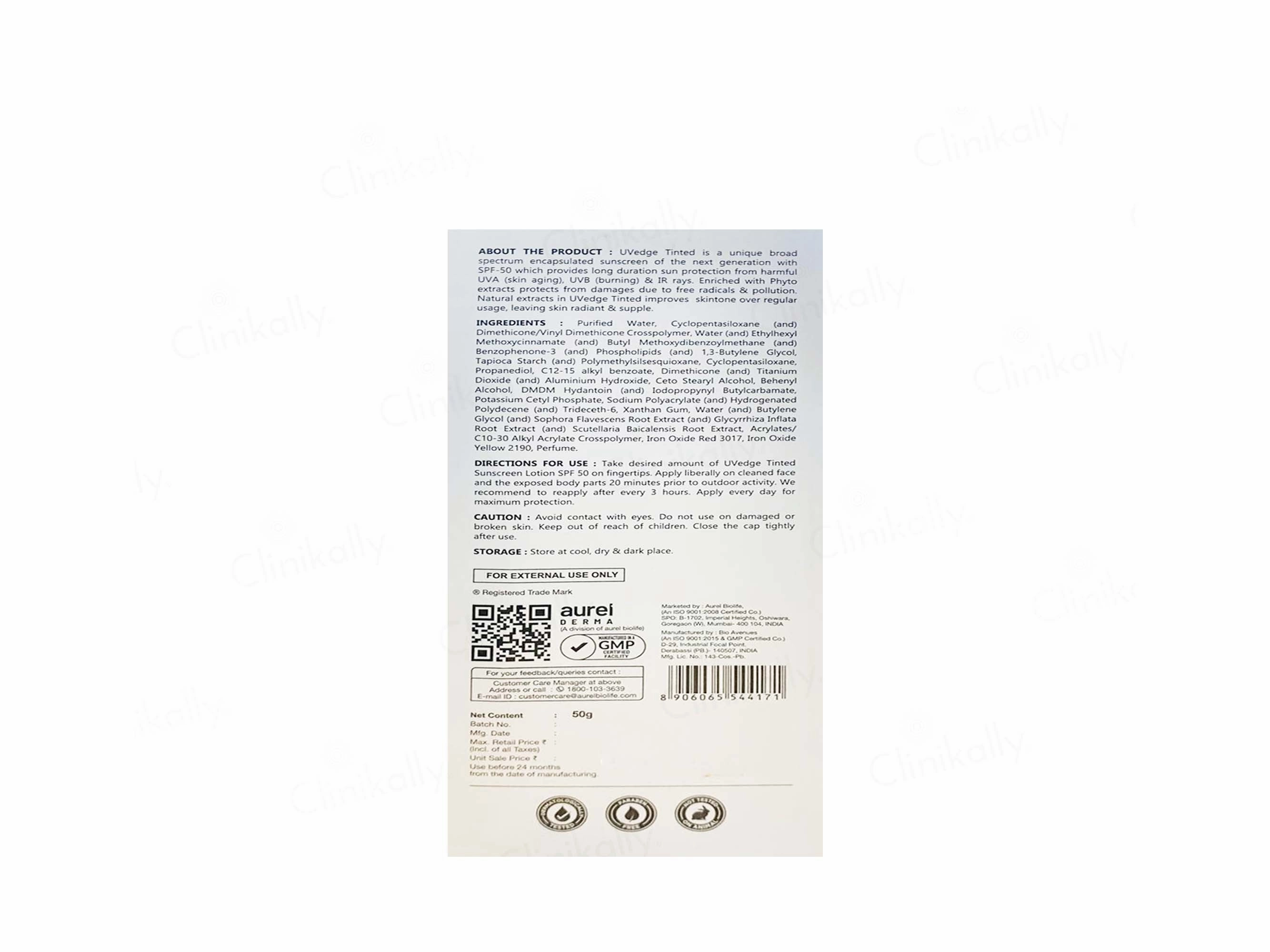 UVedge Tinted Sunscreen Lotion SPF 50 PA   