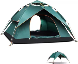 VejiA Tent for Camping Automatic Pop Up Tent for Camping 4 Person with 5 Windows Waterproof Instant Family Tent Hiking Large Space for Picnic Outdoors, 2 Uses