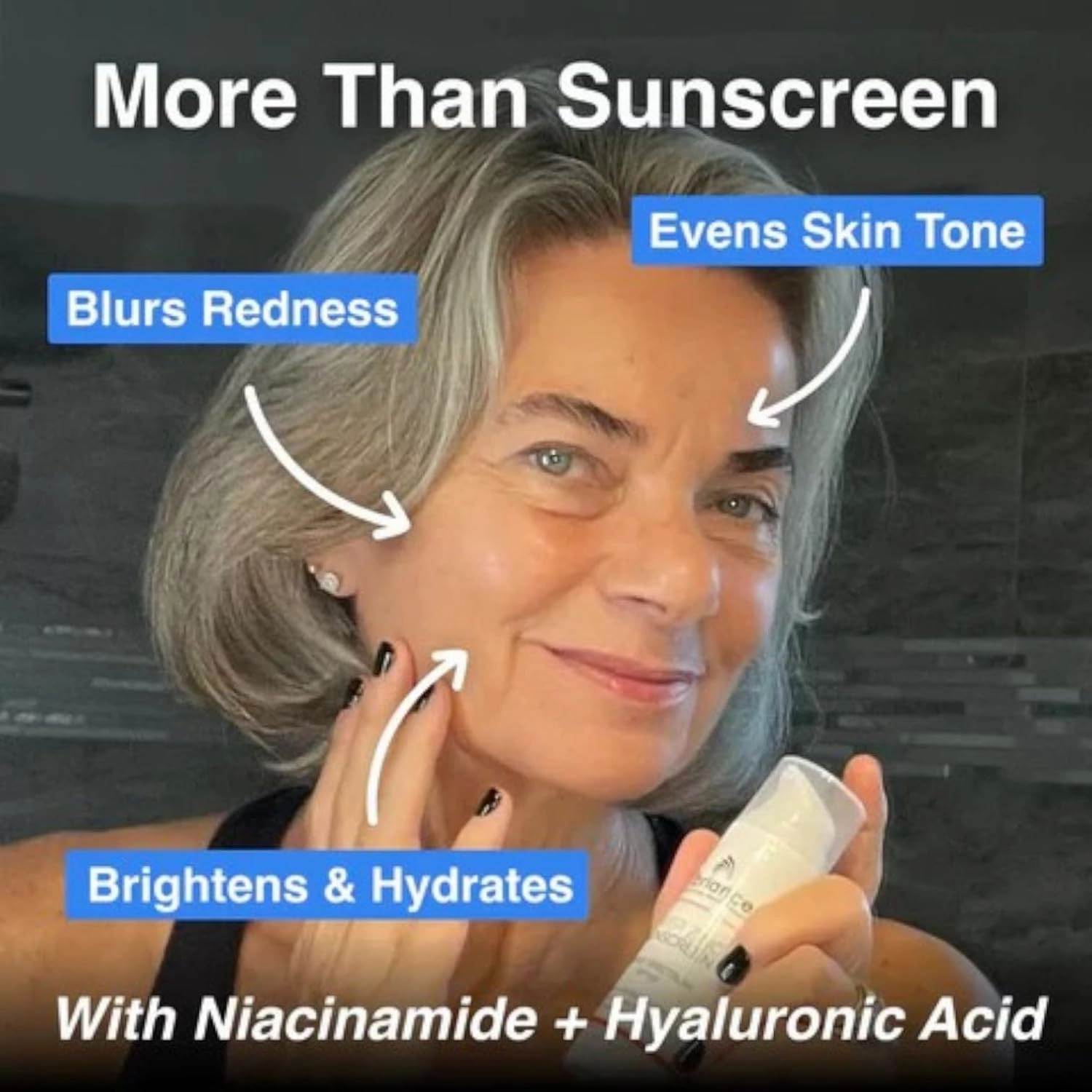 Vibrjance Sheer Zinc Sunscreen - Tinted Sunscreen for Face SPF 50, Lightweight Facial Moisturizer with Niacinamide, Hyaluronic Acid (1 Bottle)
