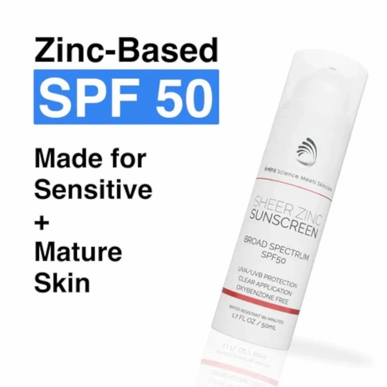 Vibrjance Sheer Zinc Sunscreen - Tinted Sunscreen for Face SPF 50, Lightweight Facial Moisturizer with Niacinamide, Hyaluronic Acid (1 Bottle)