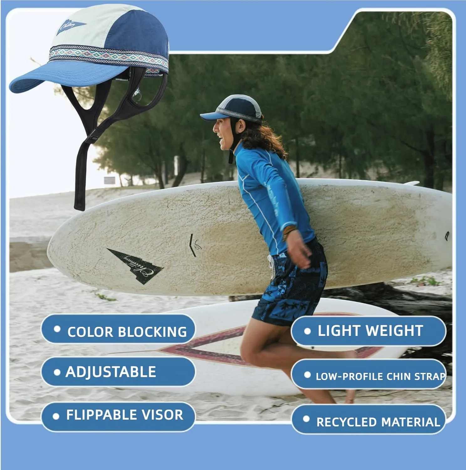 Vintage American-Style Sports Sunscreen Baseball Cap, Outdoor Camping Sunshade Waterproof and Non-Slip Surfing hat
