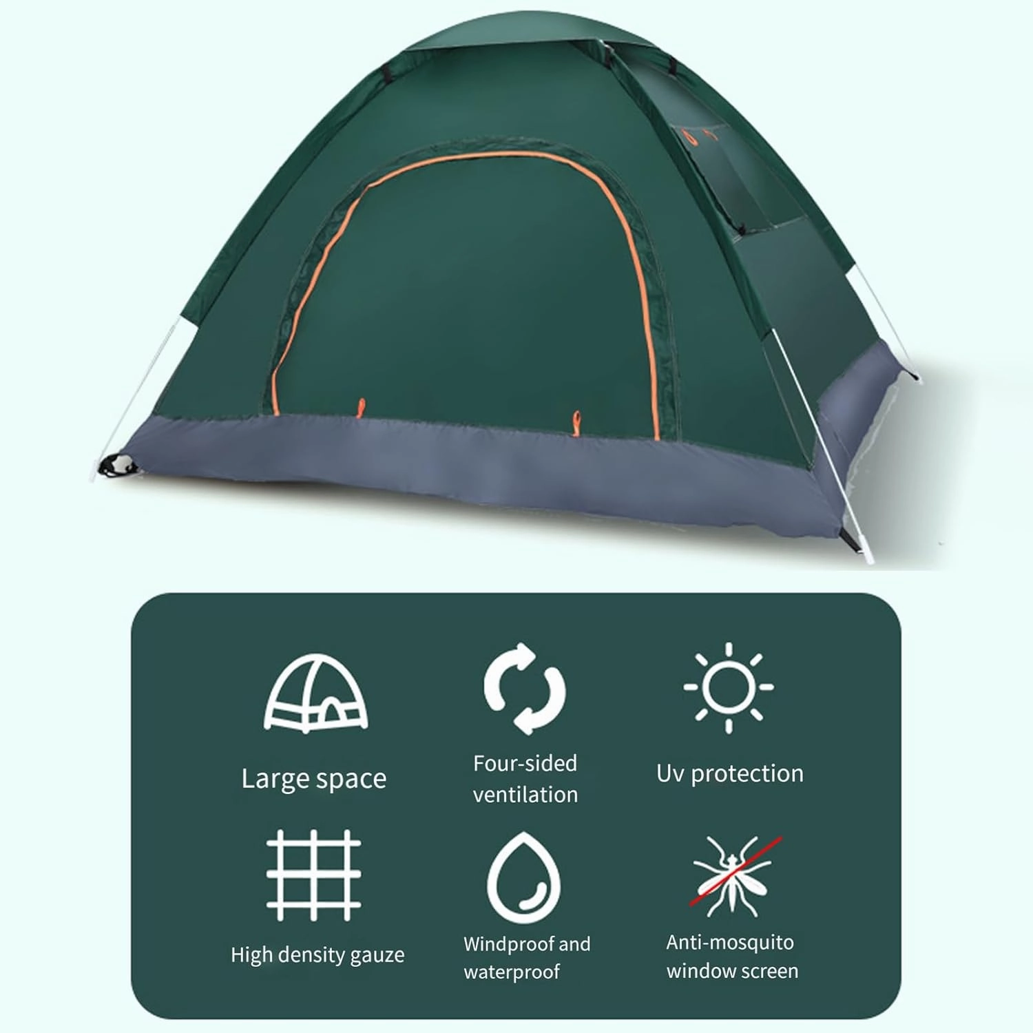 Walbest Tents for Camping Gear, Automatic Camping Tent 4-Person, Portable Waterproof Family Camping Tent, Beach Sun Shelter Canopy Shade Tent, Tent for Hiking Beach Travel Camping Accessories