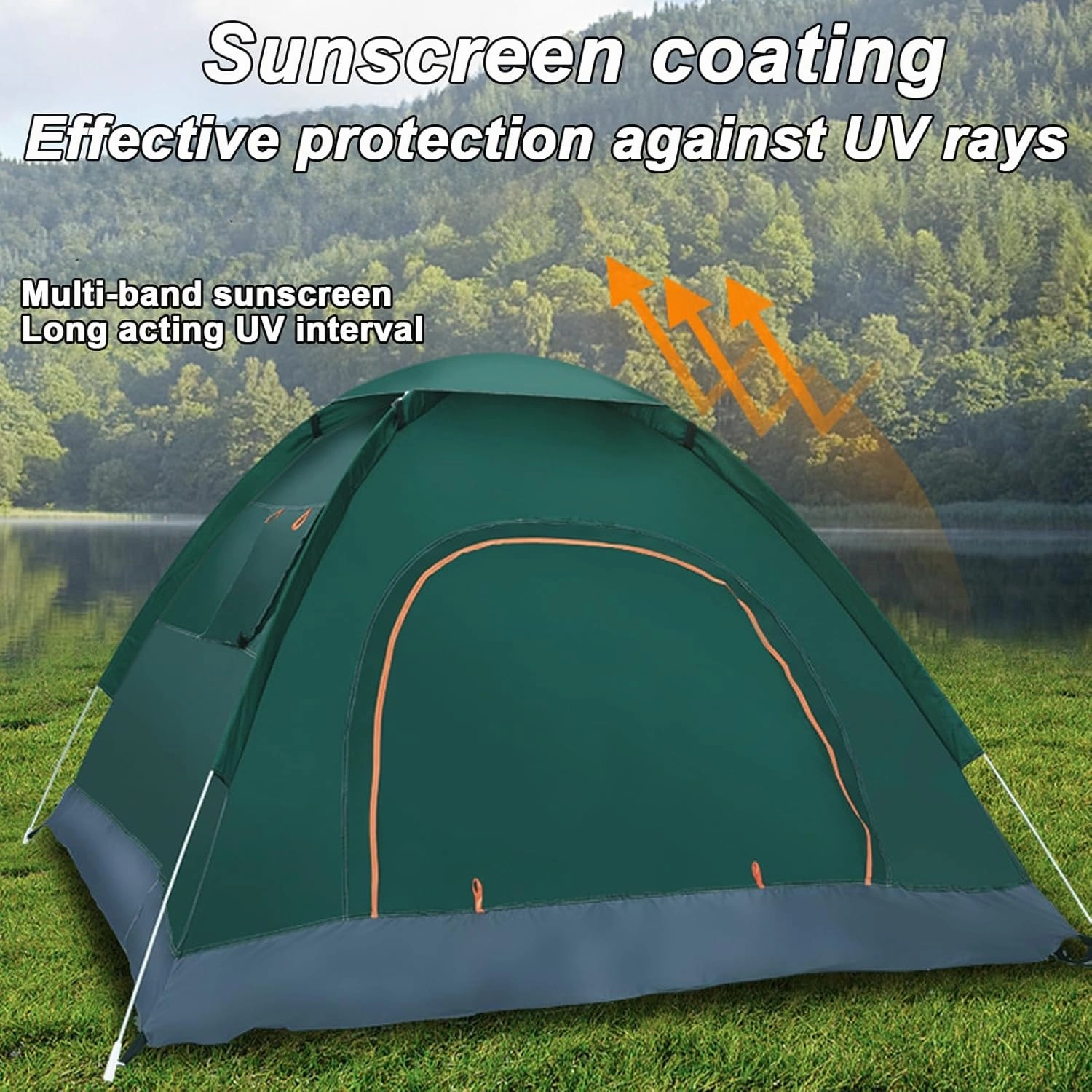 Walbest Tents for Camping Gear, Automatic Camping Tent 4-Person, Portable Waterproof Family Camping Tent, Beach Sun Shelter Canopy Shade Tent, Tent for Hiking Beach Travel Camping Accessories
