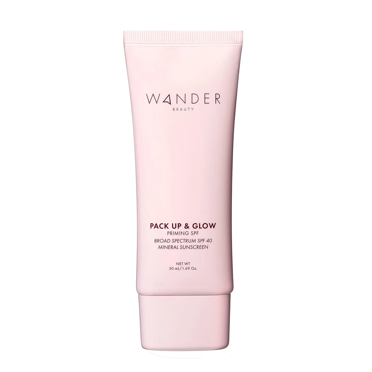 Wander Beauty Pack Up & Glow Primer with SPF 40 - 100% Mineral Sunscreen with Non-Nano Zinc Oxide   Titanium Dioxide - 4-in-1 Universal Tinted Sunscreen - Protect, Prevent, Perfect & Prime - 1.69 oz