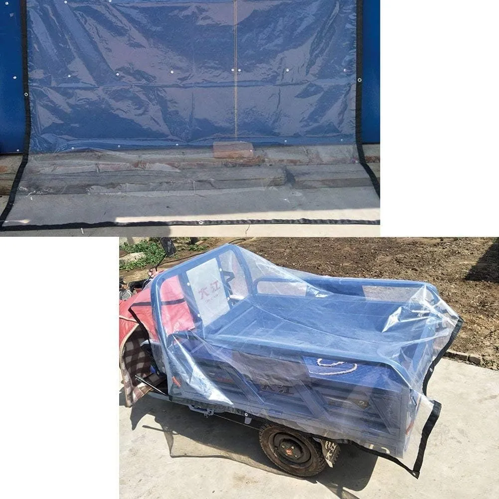 Waterproof Cover Tarp Tarpaulin Sheet,Sunshade Net, Shade Cloth, Waterproof Heavy Duty Balcony Window Tent, Indoor Outdoor Insulation Greenhouse Film,a,4 * 8M