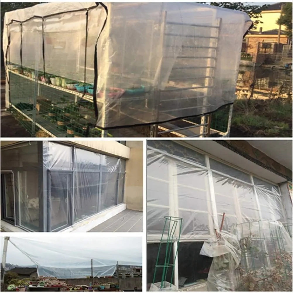 Waterproof Cover Tarp Tarpaulin Sheet,Sunshade Net, Shade Cloth, Waterproof Heavy Duty for Balcony Window Tarp Plant Flower Outdoor Greenhouse Film,a,5 * 6M