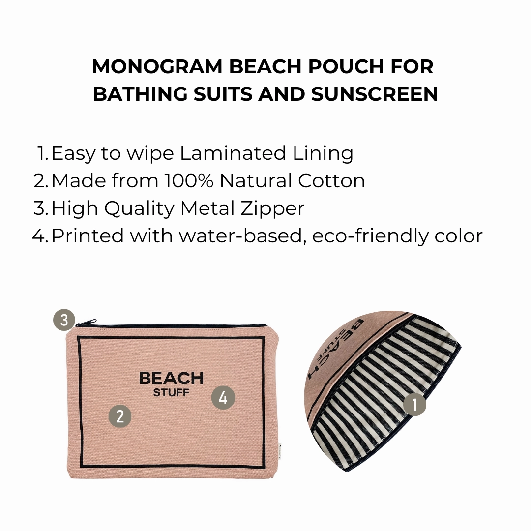 Waterproof Beach Pouch – Pink/Blush
