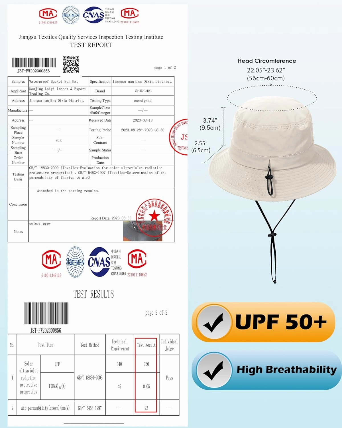 Waterproof Bucket Hat for Women Men Rain Hat UPF 50  Wide Brim Boonie Sun Hat Foldable Summer Floppy Beach Fishing Safari Hat
