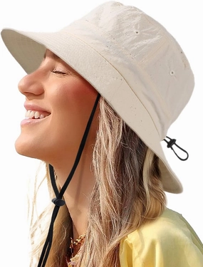 Waterproof Bucket Hat for Women Men Rain Hat UPF 50  Wide Brim Boonie Sun Hat Foldable Summer Floppy Beach Fishing Safari Hat