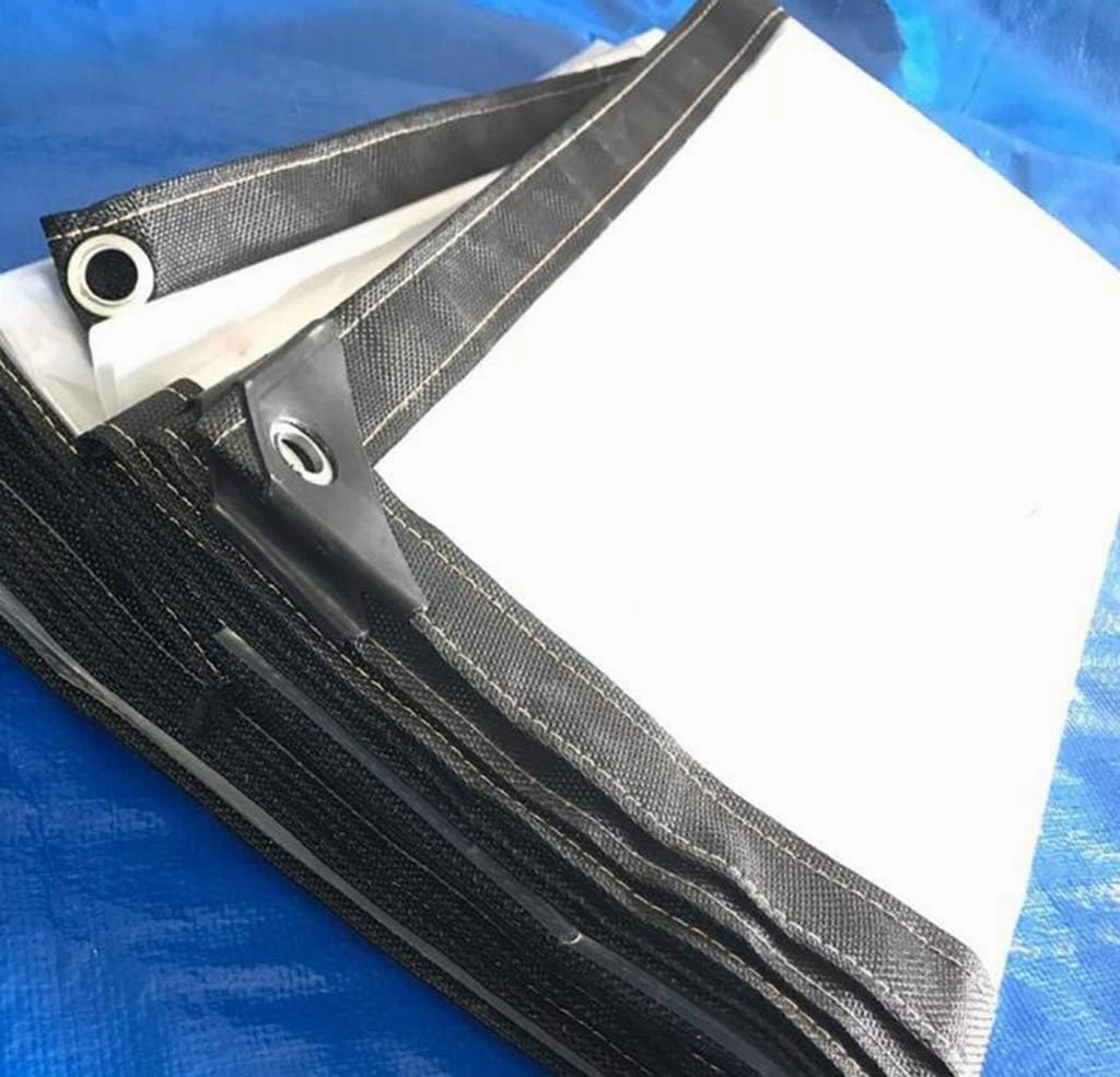 Waterproof Cover Tarp Tarpaulin Sheet,Sunshade Net, Shade Cloth, Tarpaulinwhite Transparent Greenhouse Insulation Plastic Film, Thickening Rain Tarp Truck Cover, 120G/M²,a,4 * 6M