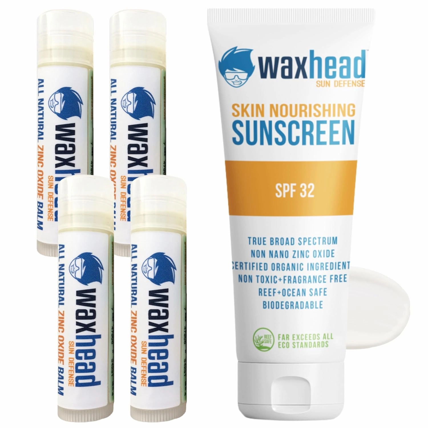 Waxhead SPF Lip Balm SPF, Zinc Oxide Sunscreen, Lip Sunscreen For Lips, Sunscreen For Face, Sunblock, Zinc Sunscreen