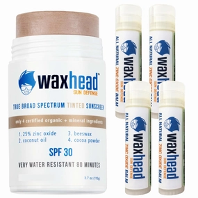 Waxhead Tinted Sunscreen For Face, Zinc Oxide, SPF Lip Balm SPF, Lip Sunscreen For Lips