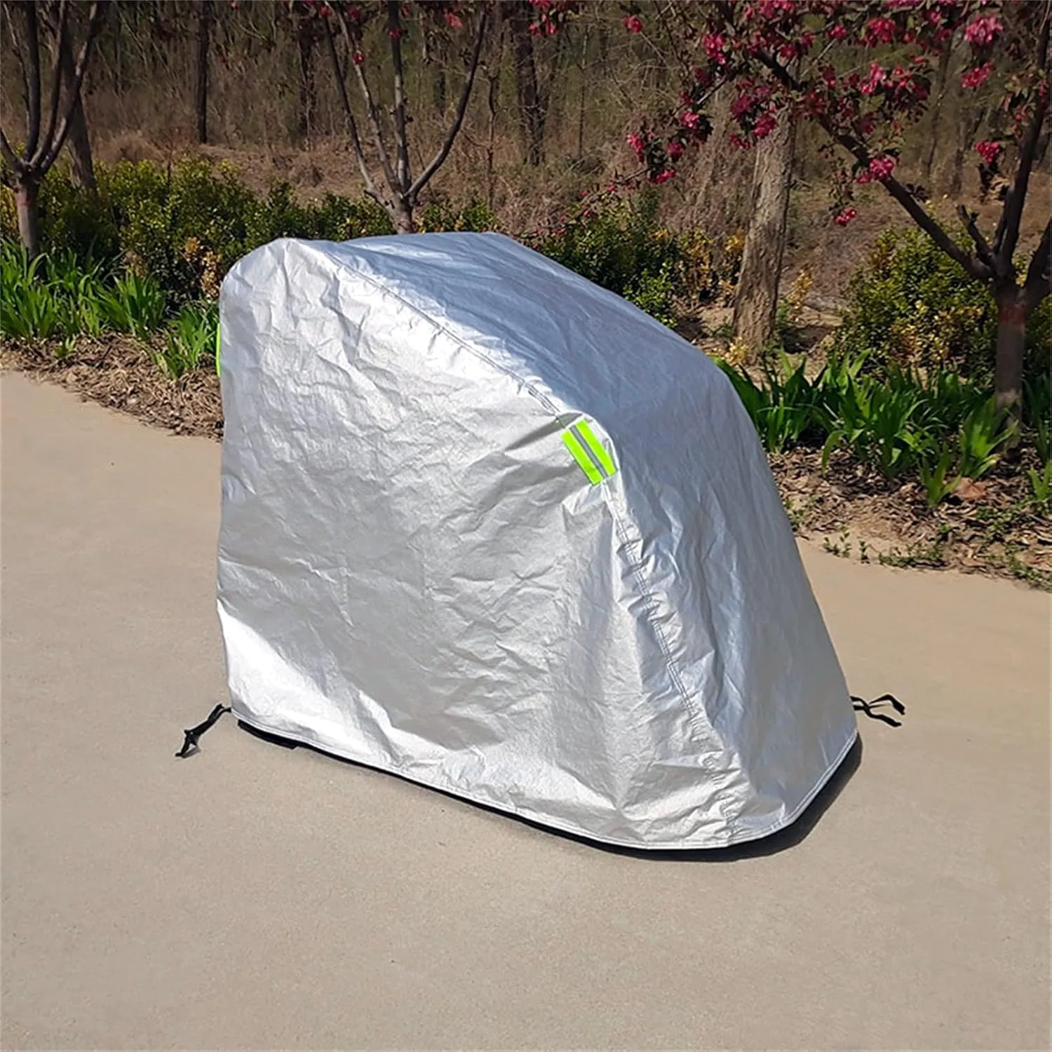 Wheelchair Cover Waterproof Thickened Velvet Lining,Outdoor Mobility Scooter Covers,Travel Storage Power Electric Wheelchair Accessories with Free Carrying Bag (Silver-XL)