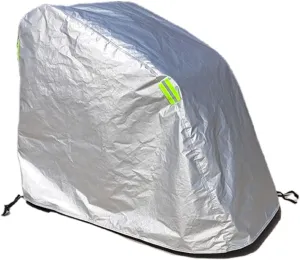 Wheelchair Cover Waterproof Thickened Velvet Lining,Outdoor Mobility Scooter Covers,Travel Storage Power Electric Wheelchair Accessories with Free Carrying Bag (Silver-XL)