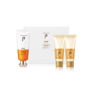 Whoo Essential Sun Cream Set. (Free 2 Gifts Cleansing foam)/All Skin Types. Made in KOREA.