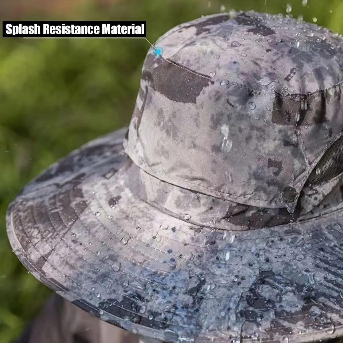 Wide Brim Solar Fan Outdoor Fishing Hat-Solar & USB Charging UPF50  Outdoor Sun Hat with 2 Solar-Powered Ventilation System