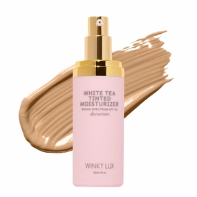 Winky Lux White Tea Tinted Moisturizer SPF 30 Sunscreen for Face with SPF, Makeup Face Moisturizer with Vitamin E, Medium