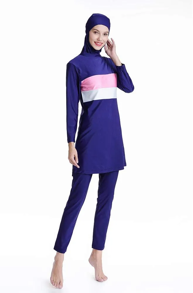 Women Modest Muslim Swimsuit Full Coverage Swimwear Islamic Hijab Ladies Beachwear Swimming Burkini Swim Suit