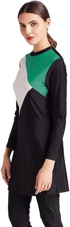 Women Modest Muslim Swimsuit Full Coverage Swimwear Islamic Hijab Ladies Beachwear Swimming Burkini Swim Suit