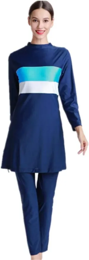 Women Modest Muslim Swimsuit Full Coverage Swimwear Islamic Hijab Ladies Beachwear Swimming Burkini Swim Suit