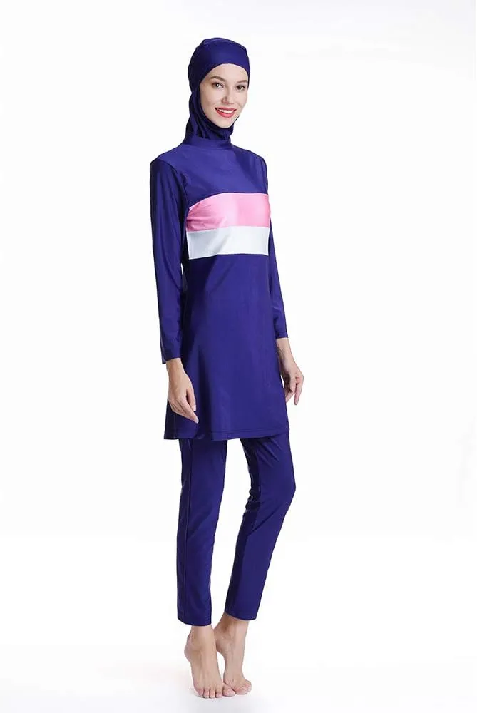 Women Modest Muslim Swimsuit Full Coverage Swimwear Islamic Hijab Ladies Beachwear Swimming Burkini Swim Suit
