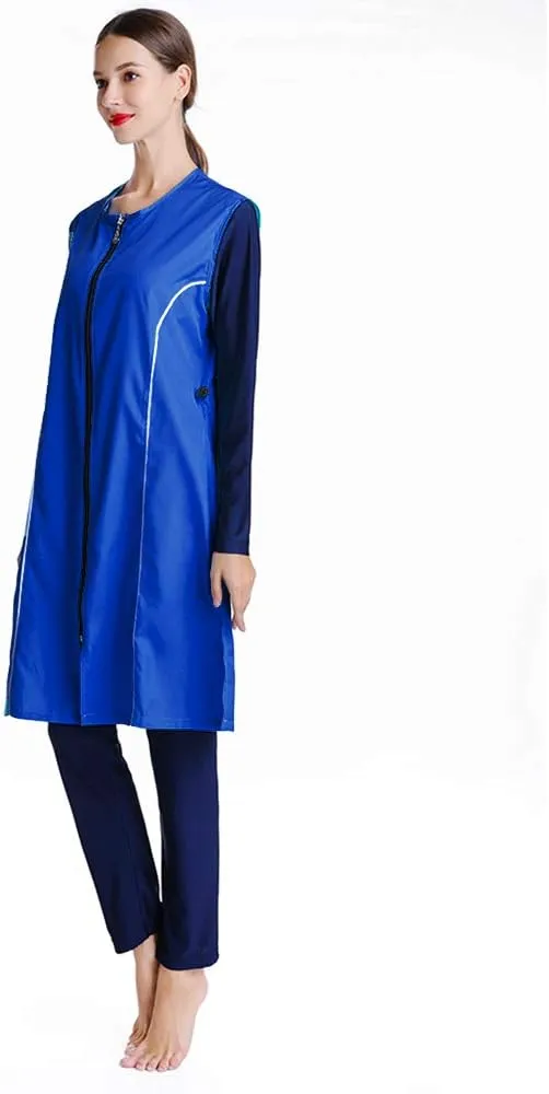 Women Modest Muslim Swimsuit Full Coverage Swimwear Islamic Hijab Ladies Beachwear Swimming Burkini Swim Suit