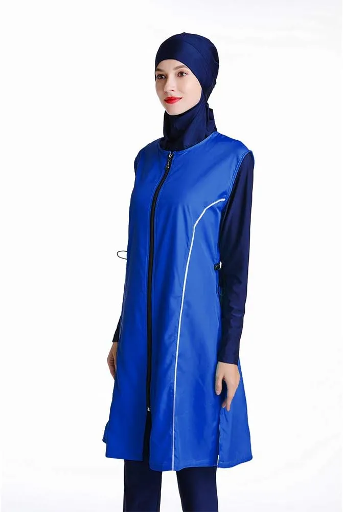 Women Modest Muslim Swimsuit Full Coverage Swimwear Islamic Hijab Ladies Beachwear Swimming Burkini Swim Suit