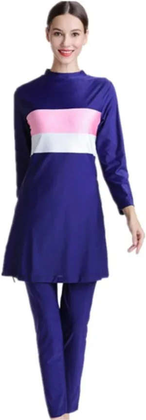 Women Modest Muslim Swimsuit Full Coverage Swimwear Islamic Hijab Ladies Beachwear Swimming Burkini Swim Suit