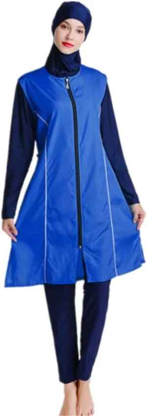 Women Modest Muslim Swimsuit Full Coverage Swimwear Islamic Hijab Ladies Beachwear Swimming Burkini Swim Suit
