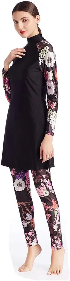 Women Modest Muslim Swimsuit Full Coverage Swimwear Islamic Hijab Ladies Beachwear Swimming Burkini Swim Suit