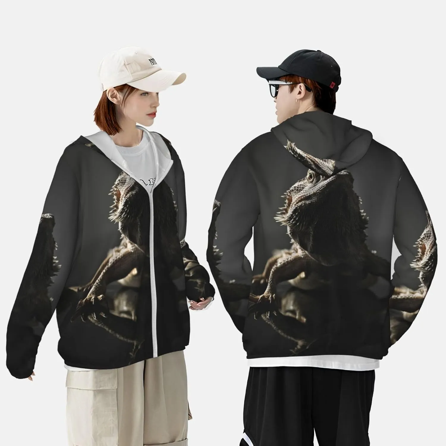 Women Sun Protection Jacket UPF50 Sunscreen Shirt Sun Block Hoodie Pockets