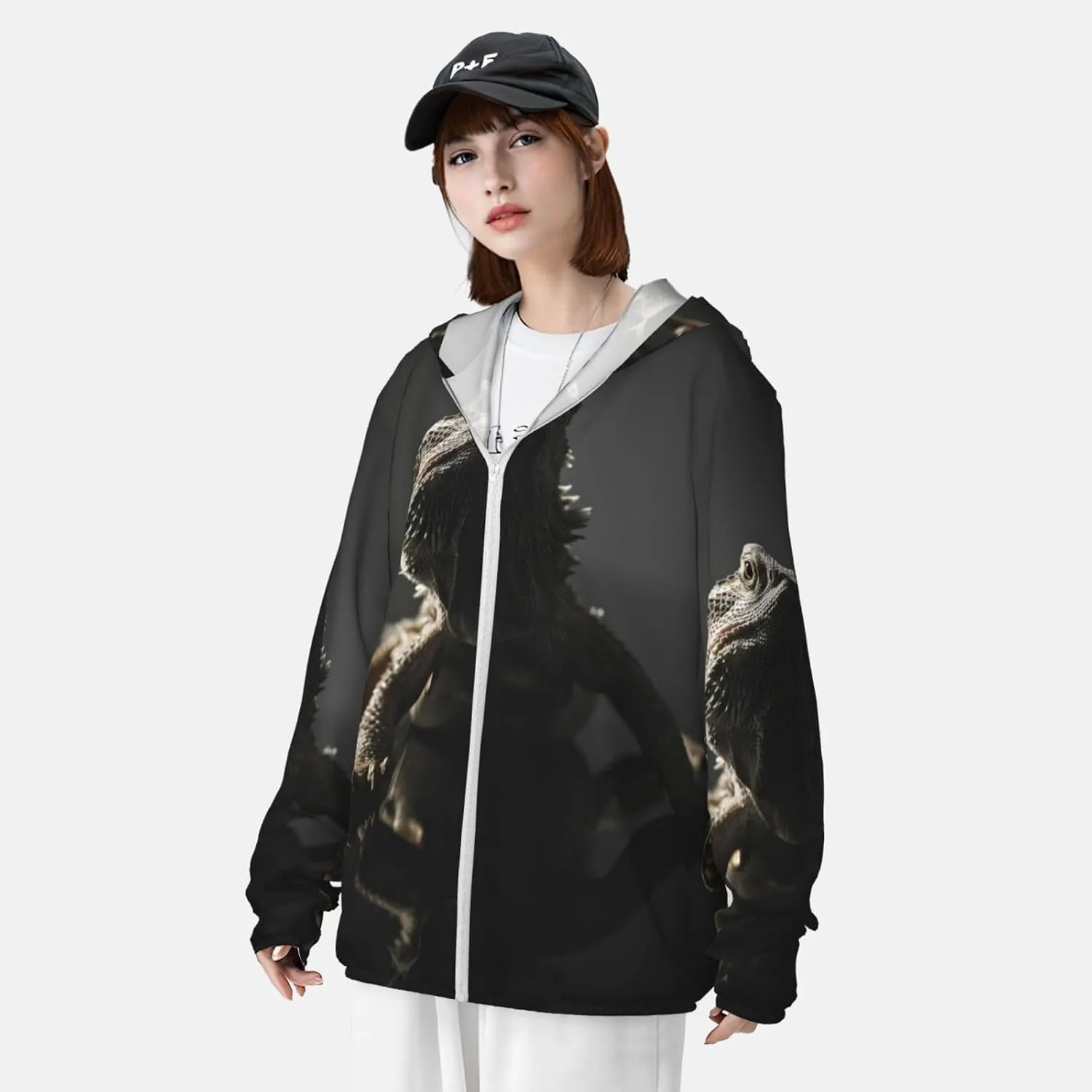 Women Sun Protection Jacket UPF50 Sunscreen Shirt Sun Block Hoodie Pockets