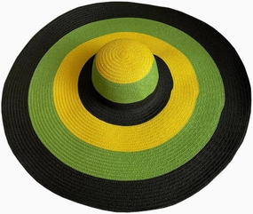Women's Large Wide Brim Straw Hat Rainbow Striped Beach Cap UV Protection Roll Up Floppy Sun Hat Visor Hats