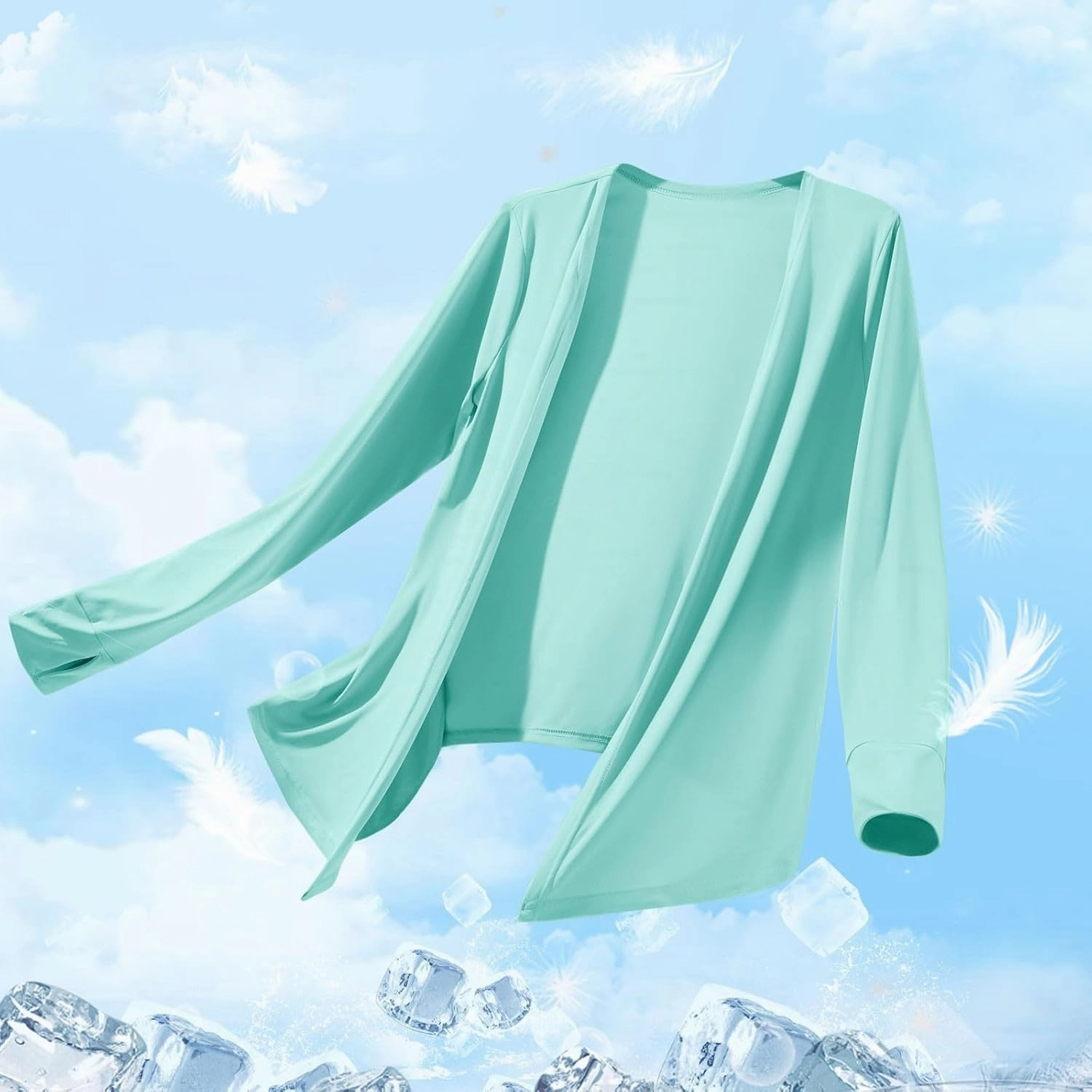 Women's UPF 50  Sun Protection Shirts Hiking Running Athletic Lightweight Jacket Long Sleeve Thumb Holes Cardigan
