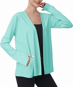 Women's UPF 50  Sun Protection Shirts Hiking Running Athletic Lightweight Jacket Long Sleeve Thumb Holes Cardigan