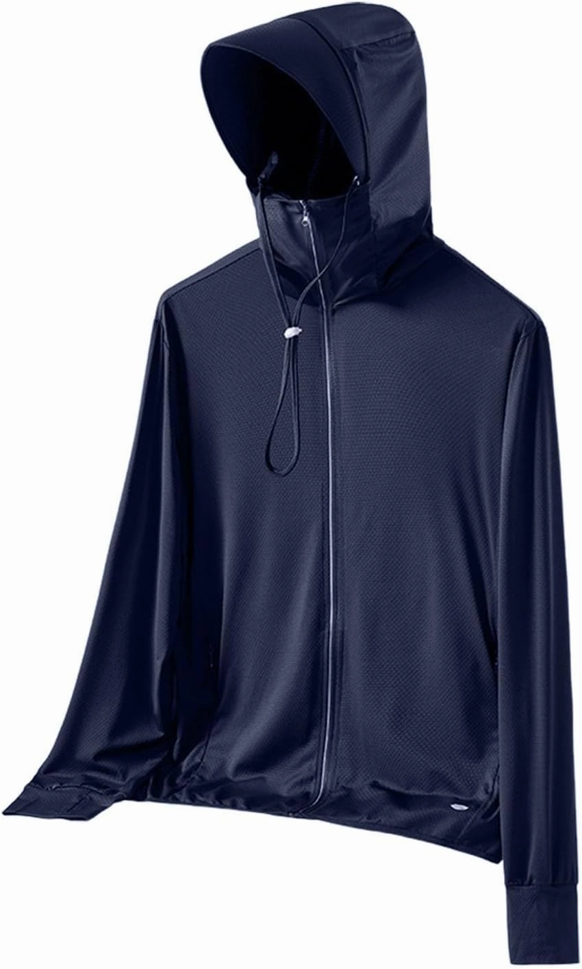 Women's UPF Sun Protection Shirt SPF Jacket UV Zip Up Hoodie Long Sleeve Summer Ice Silk Outdoor Coat with Thumb Hole