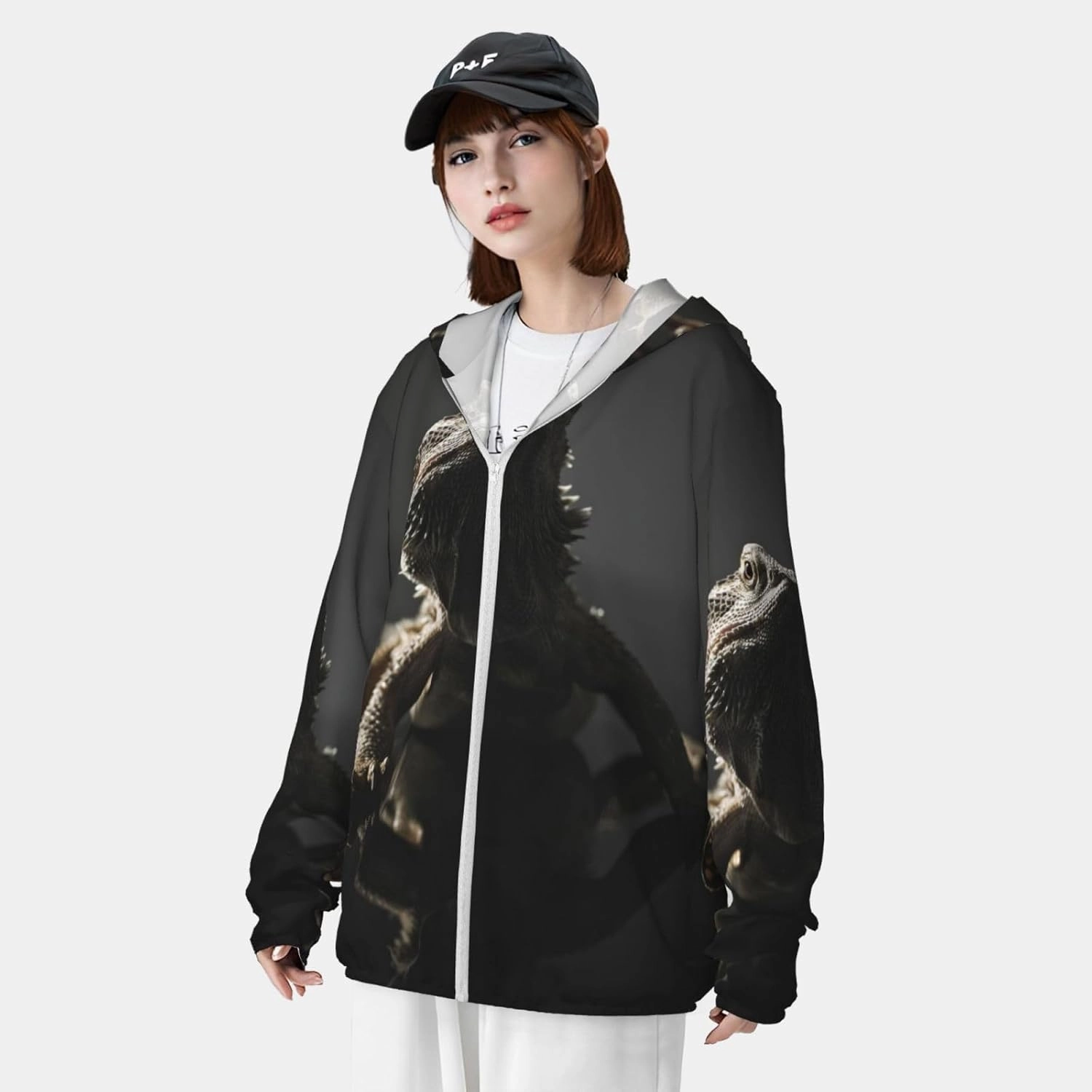 Women Sun Protection Jacket UPF50 Sunscreen Shirt Sun Block Hoodie Pockets