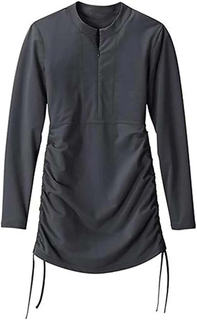 Women's 50  UV Sunscreen Long Sleeve Sunscreen Swimsuit Top Zipper Jacket Wetsuit