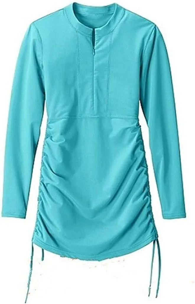 Women's 50  UV Sunscreen Long Sleeve Sunscreen Swimsuit Top Zipper Jacket Wetsuit