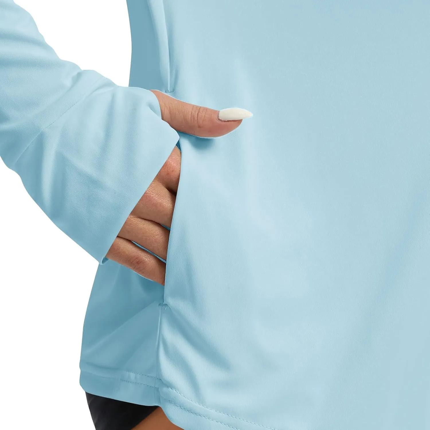 Women's UPF 50  Sun Protection Shirts Hiking Running Athletic Lightweight Jacket Long Sleeve Thumb Holes Cardigan