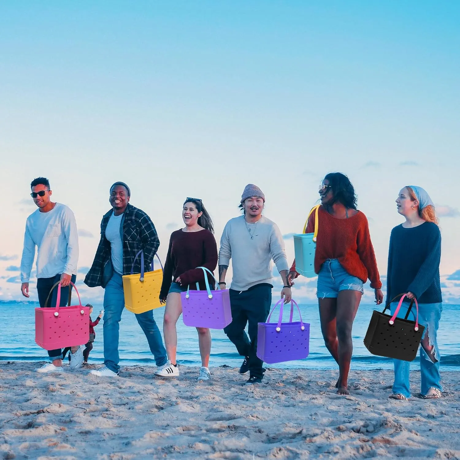 X-Large Rubber Beach Bag for Men & Women, Large Capacity Travel Bag Tote Bag for the Beach Boat Pool