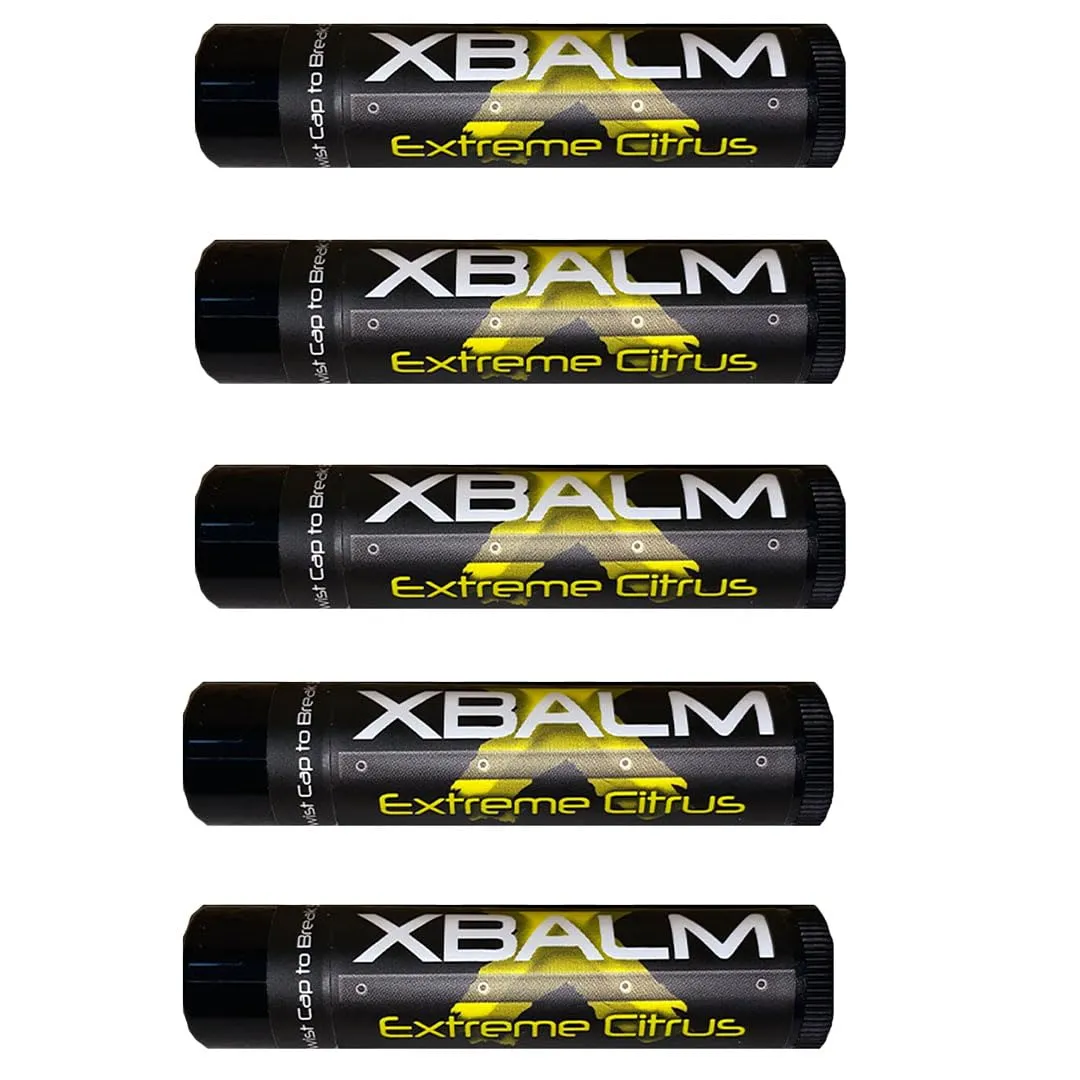 XBalm 5 PACK - Extreme Protection Lip Balm - Lip Balm Only, w/SPF 15 (Extreme Citrus)