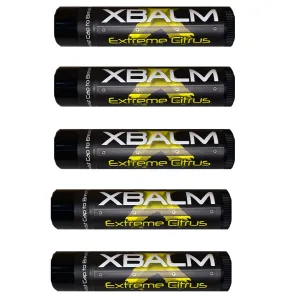XBalm 5 PACK - Extreme Protection Lip Balm - Lip Balm Only, w/SPF 15 (Extreme Citrus)